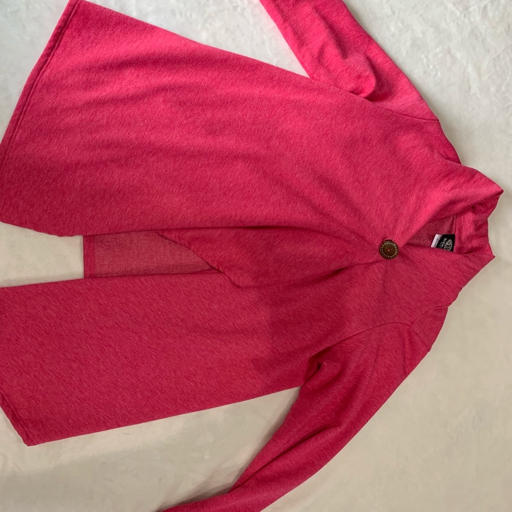 Pink cardigan turtleneck  sweater with button